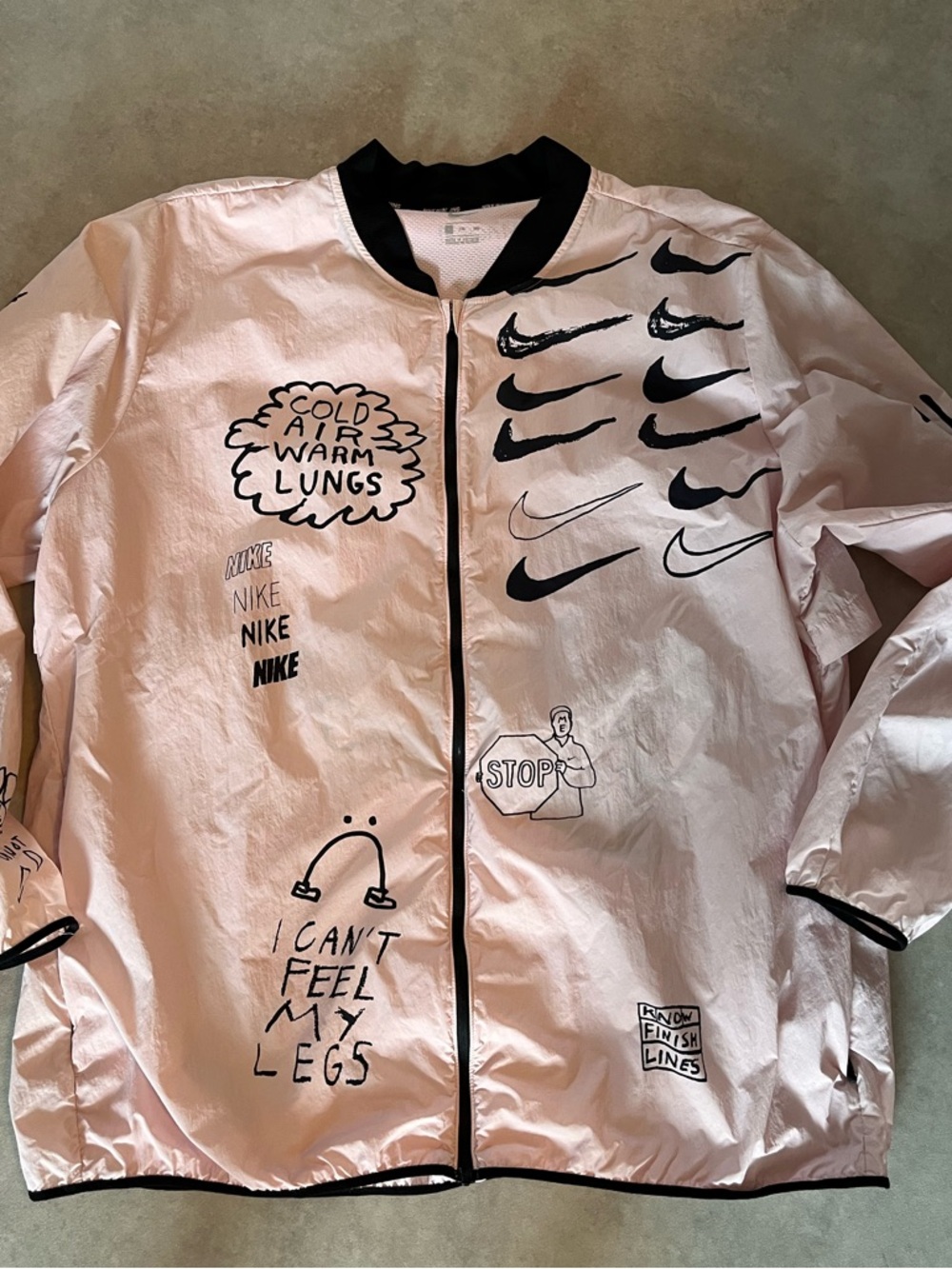 Nike Nathan Bell Men’s Printed Running Windbreaker Jacket Size XXL  Summer - Picture 5 of 11